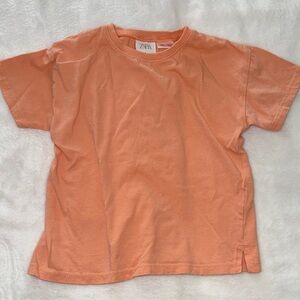 Zara Kids Peach-Orange Short Sleeve Tee